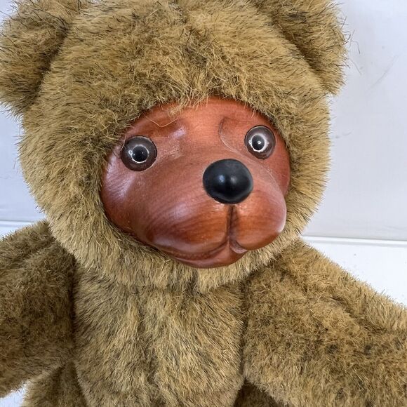 Robert Raikes 9” 5453 Jamie Brown Teddy Bear Applause Carved Wood Face Jointed - Picture 3 of 10